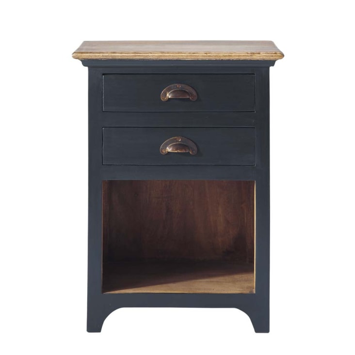Comodino Grigio Cemento 45x35x52 cm in Legno Multistrato CFW177803