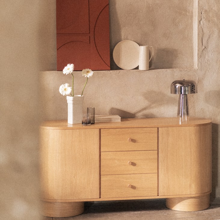 Jarrón de gres blanco roto Alt. 25 cm Lynn | Maisons du Monde