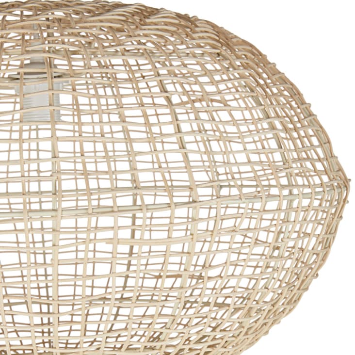 Lampe Suspendue Boho Cadre En Fer Abat-jour Tressé Main En Rotin Naturel Postrero 88120364
