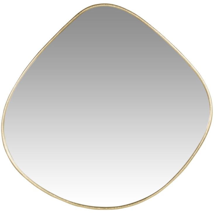 Miroir mural doré avec étagère 80 x 40 cm MACON