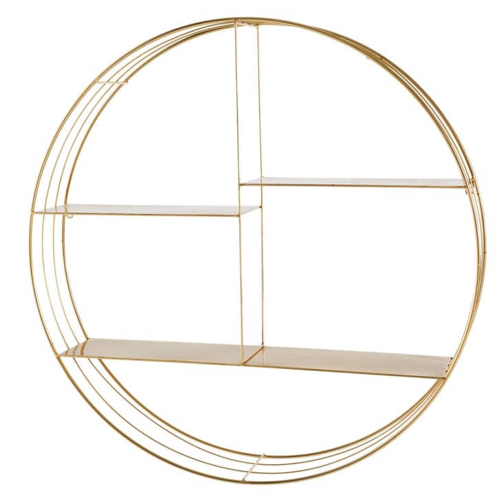 Bealive® Wandrek - Met 6 niveau's - Rond - Metaal - Hout - Industriële
