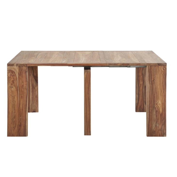 Table à Manger 140x90 en Bois de Sheesham sablé Bois Naturel Pieds en X Gris Freeform 5