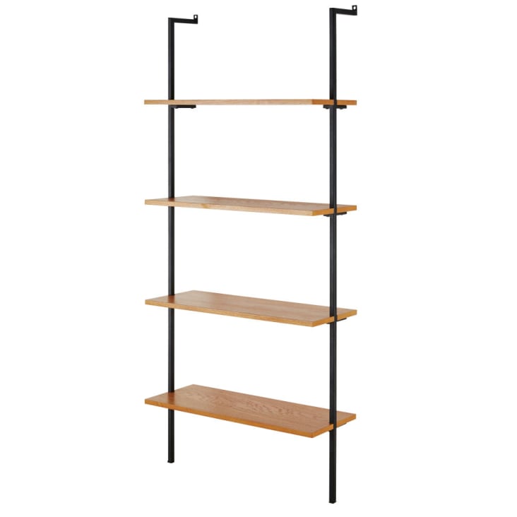 Vintage Wandregal aus schwarzem Metall Portobello Maisons du Monde