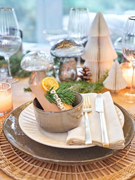 Déco d'une table de Noël