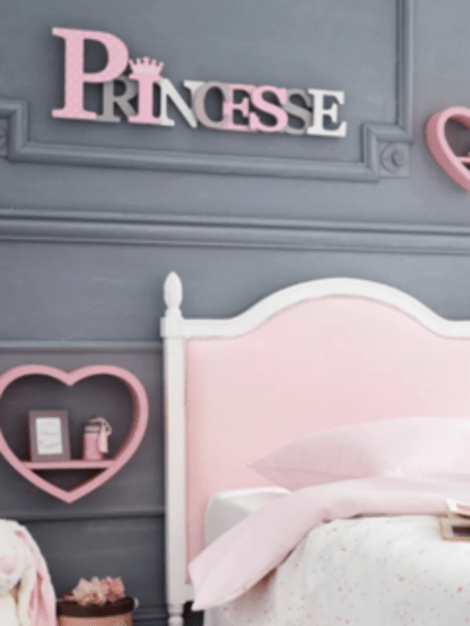 MakeThisMine - Set da tavolo per bambini e 2 sedie Ikea LatT in legno per bambini, con motivo unicorno e scritta in lingua inglese Unicorn, principessa arcobaleno, scritta in inglese Fairytale