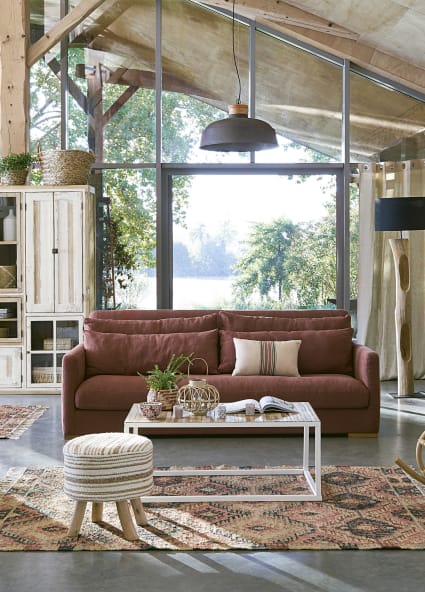 CANAPE FAUTEUIL ROUGE HERMES