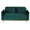 2/3-Sitzer-Sofa Clic-Clac mit Bezug aus grünem Samt