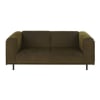 2/3-Sitzer-Sofa mit Bezug aus dunkelgrünem Cordsamt