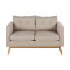 2-Sitzer-Sofa im skandinavischen Stil, beige meliert