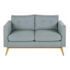2-Sitzer-Sofa im skandinavischen Stil, gletscherblau meliert