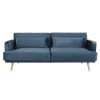 3-Sitzer-Sofa Clic-Clac mit dunkelblauem Samtbezug