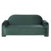 3-Sitzer-Sofa für gewerbliche Nutzung mit grünem Samtbezug