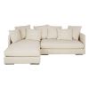 4/5-Sitzer-Ecksofa mit Ecke auf der linken Seite, beige