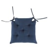 Almofada de exterior de cadeira em algodão azul-marinho 40x40