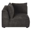 Angolo per divano componibile in velluto marmorizzato grigio scuro