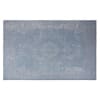 Tappeto vintage tessuto e stampato blu effetto invecchiato 190x290 cm