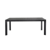 Antraciete uitschuifbare aluminium tuintafel, 8/14 personen L200/300