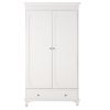 Armoire 2 portes 1 tiroir blanc