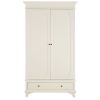 Armoire 2 portes 1 tiroir blanc