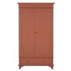 Armoire 2 portes battantes 1 tiroir terracotta