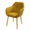 Cadeira vintage amarelo-oliva