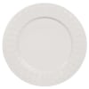 Assiette plate en porcelaine blanche