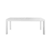 Ausziehbarer Gartentisch für 8/14 Personen, Aluminium, weiß, L200/300