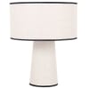 Beige lamp van gerecycleerd polyester met zwarte rand