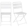 Cadeira dobrável em metal branco (x2)