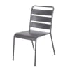 Stuhl aus anthrazitgrauem Metall