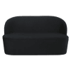 Zwarte fluwelen zitbank met 2/3 zitplaatsen voor professioneel gebruik