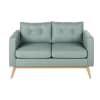 2-Sitzer-Sofa im skandinavischen Stil, wassergrün meliert