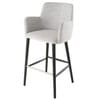 Cadeira alta profissional vintage efeito marmoreado cinzento-mesclado altura 110