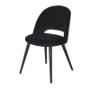 Cadeira em veludo preto