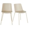 Cadeiras em polipropileno e metal beges (x2)