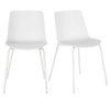 Cadeiras em polipropileno e metal branco (x2)