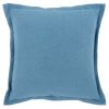 Capa de almofada em algodão reciclado texturizado azul 40x40