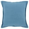 Capa de almofada em algodão reciclado texturizado azul 40x40
