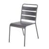 Chaise de jardin en métal gris anthracite