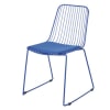 Chaise en acier bleu