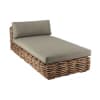 Chaise longue in rattan