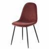 Chaise style scandinave en velours terracotta