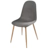 Chaise style scandinave grise et acier imitation chêne