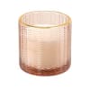 Duftkerze in rosafarbenem Glasgefäß, H7cm 100g