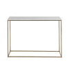 Console en marbre blanc et métal coloris laiton