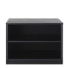 Container für modulare Anrichte mit 2 Ablageflächen, schwarz 70x52