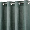 Cortina de ojales de lino lavado verde albahaca 130x300 - la unidad