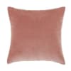 Coussin en velours rose 45x45