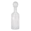 Decoratief glazen flesje, transparant/wit, H52