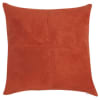 Cuscino effetto in suede terracotta 40 x 40